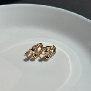 Golden Bold – 14K Gold-Filled Statement Studs with Geometric Edge